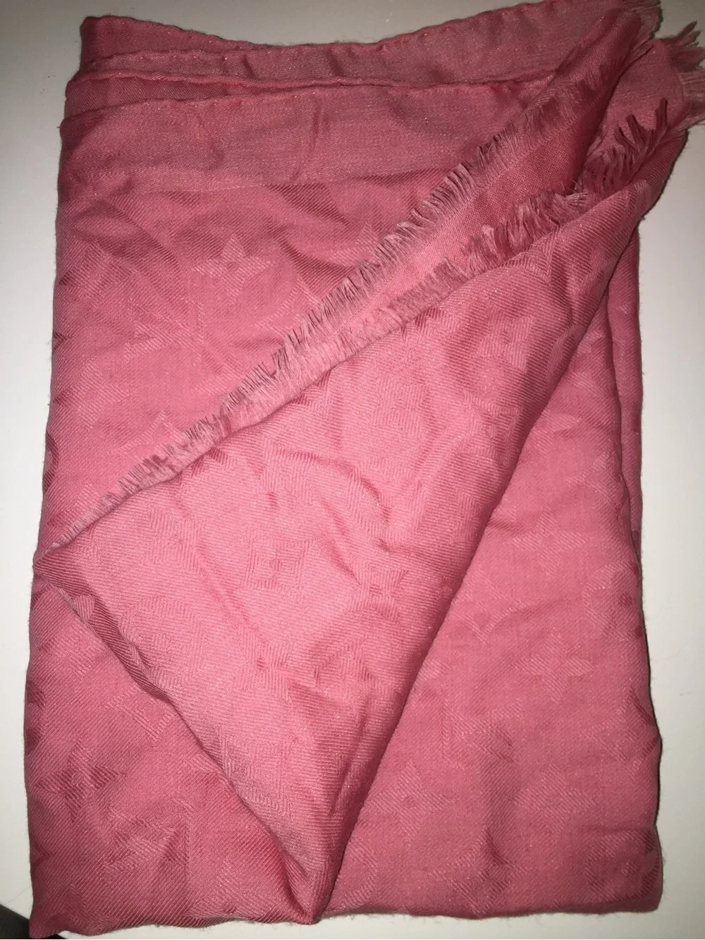 Louis Vuitton Pink Monogram Silk-Blend Scarf